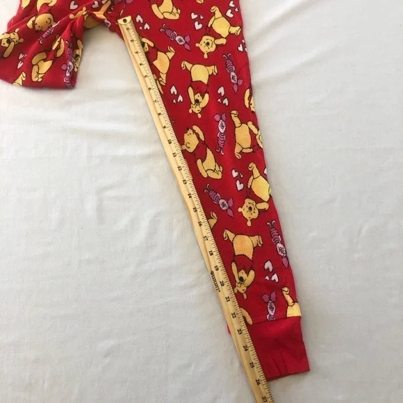 Disney Winnie The Pooh & Piglet Waffle Loungewear Pajamas Ladies Top L Bottom M - Picture 15 of 15